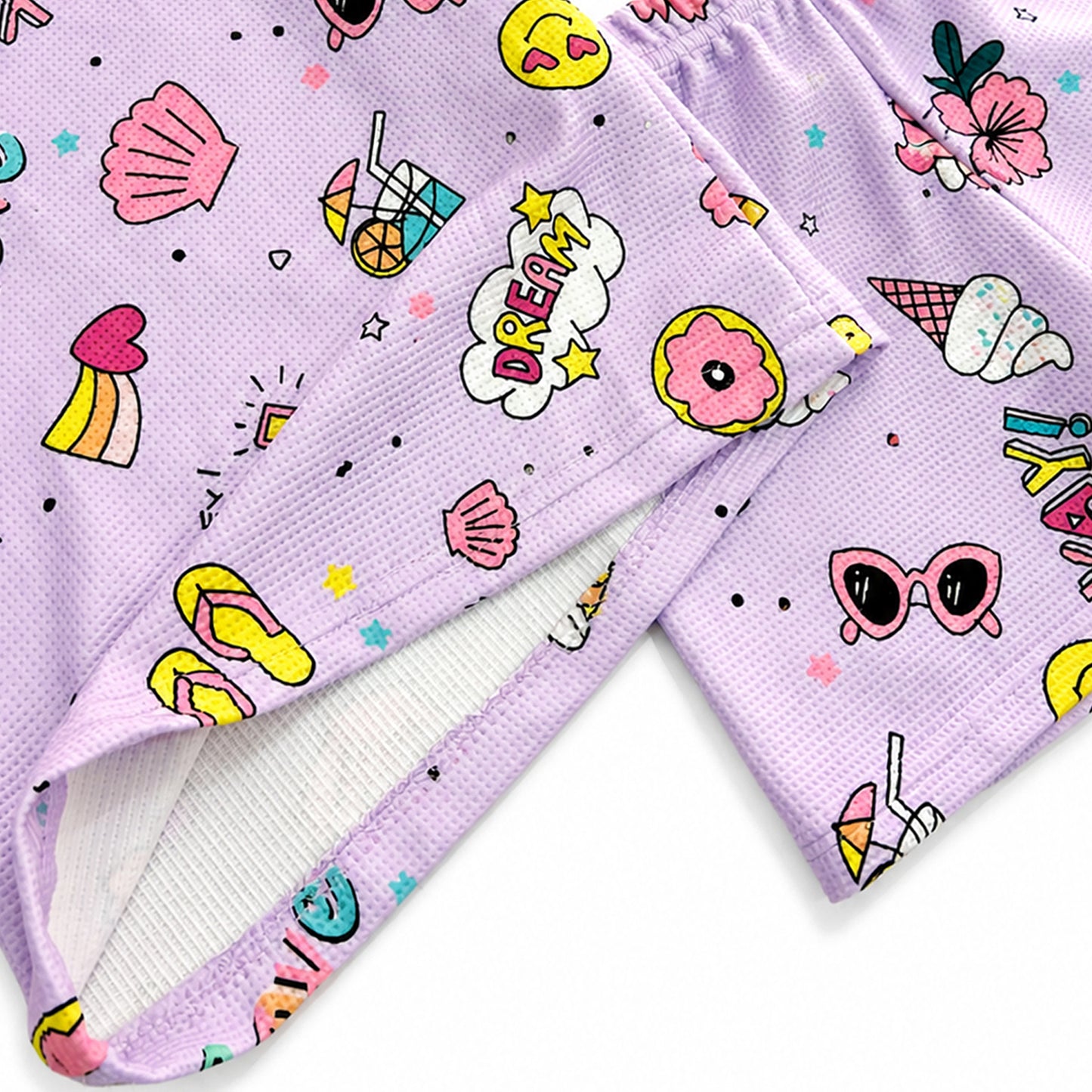 Kuchipoo Girls Cotton T-Shirt & Shorts | Printed Summer Wear Set | Soft & Comfortable Kids Clothing | Pack of 3