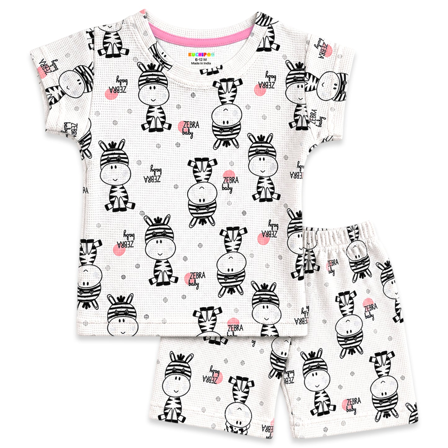 Kuchipoo Girls Cotton T-Shirt & Shorts | Printed Summer Wear Set | Soft & Comfortable Kids Clothing | Pack of 3