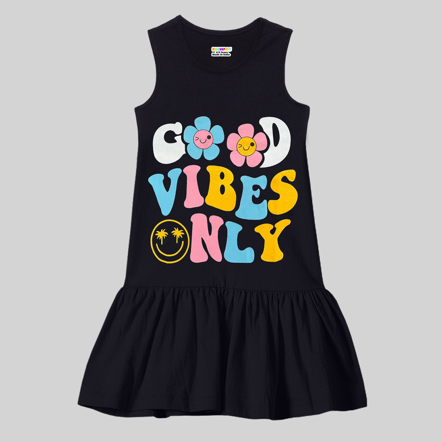 Kuchipoo Girls Regular Fit Sleeveless Dress