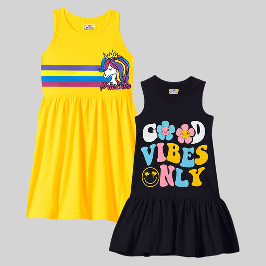 Kuchipoo Girls Regular Fit Sleeveless Dress