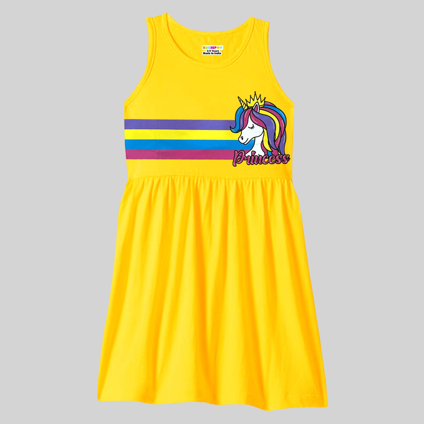 Kuchipoo Girls Regular Fit Sleeveless Dress