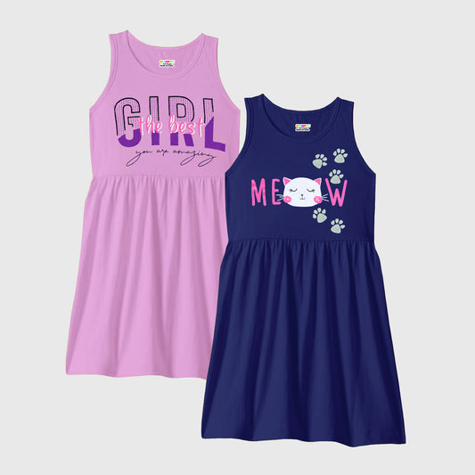 Kuchipoo Girls Regular Fit Sleeveless Dress