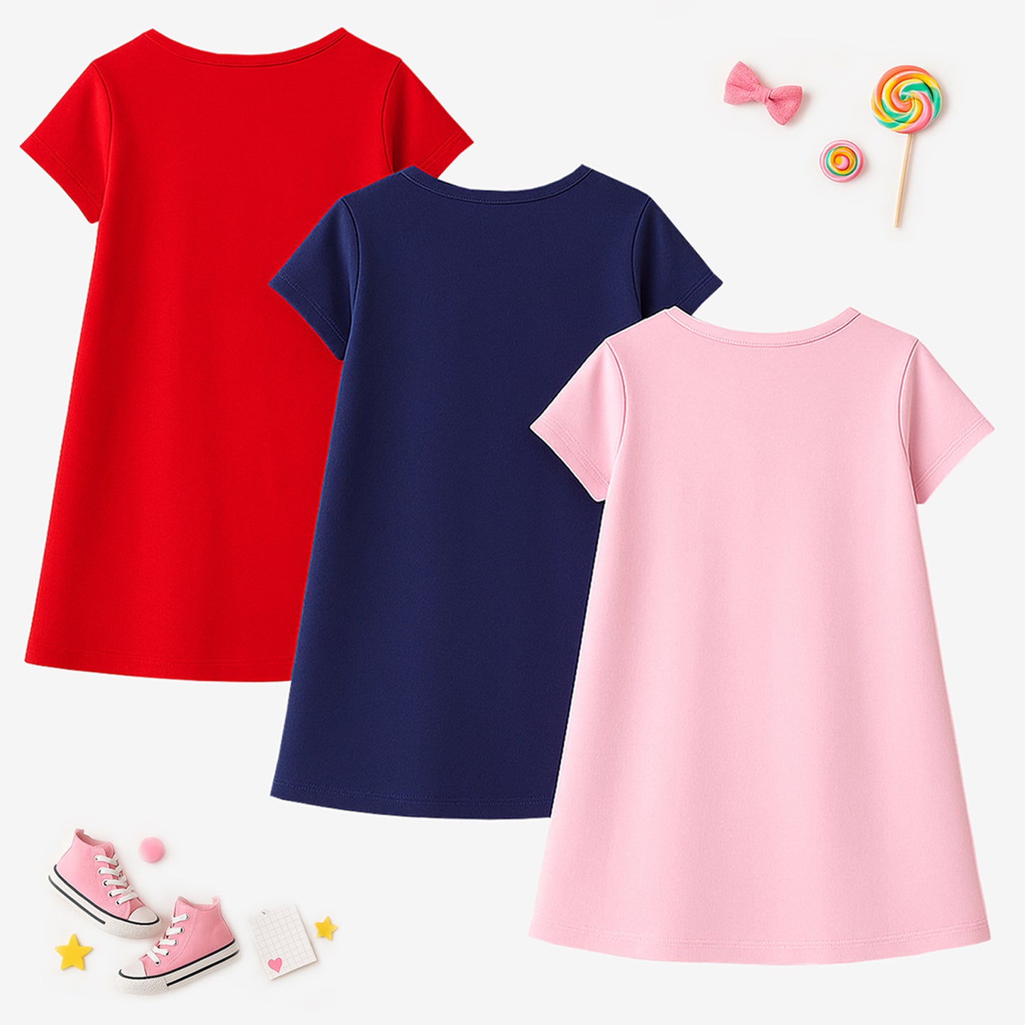 Kuchipoo Girls Regular Fit Half Sleeves Dress