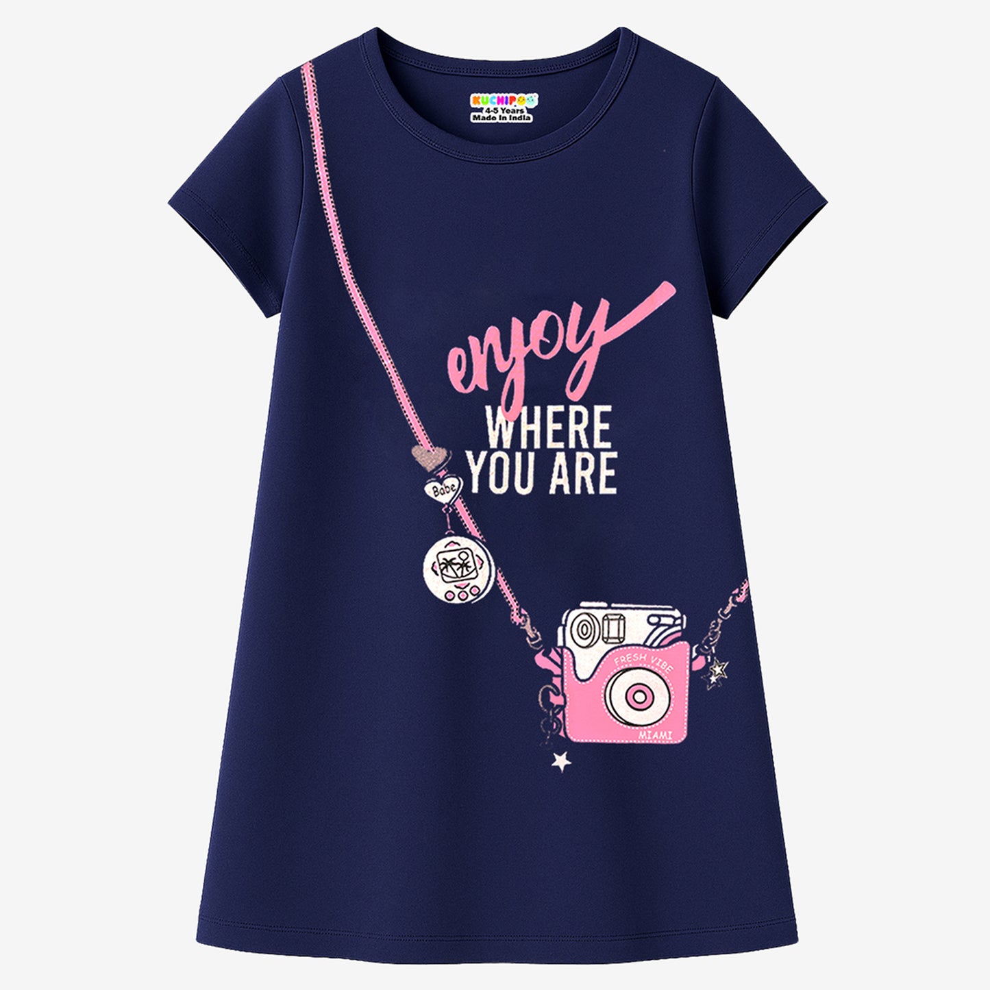 Kuchipoo Girls Regular Fit Half Sleeves Dress