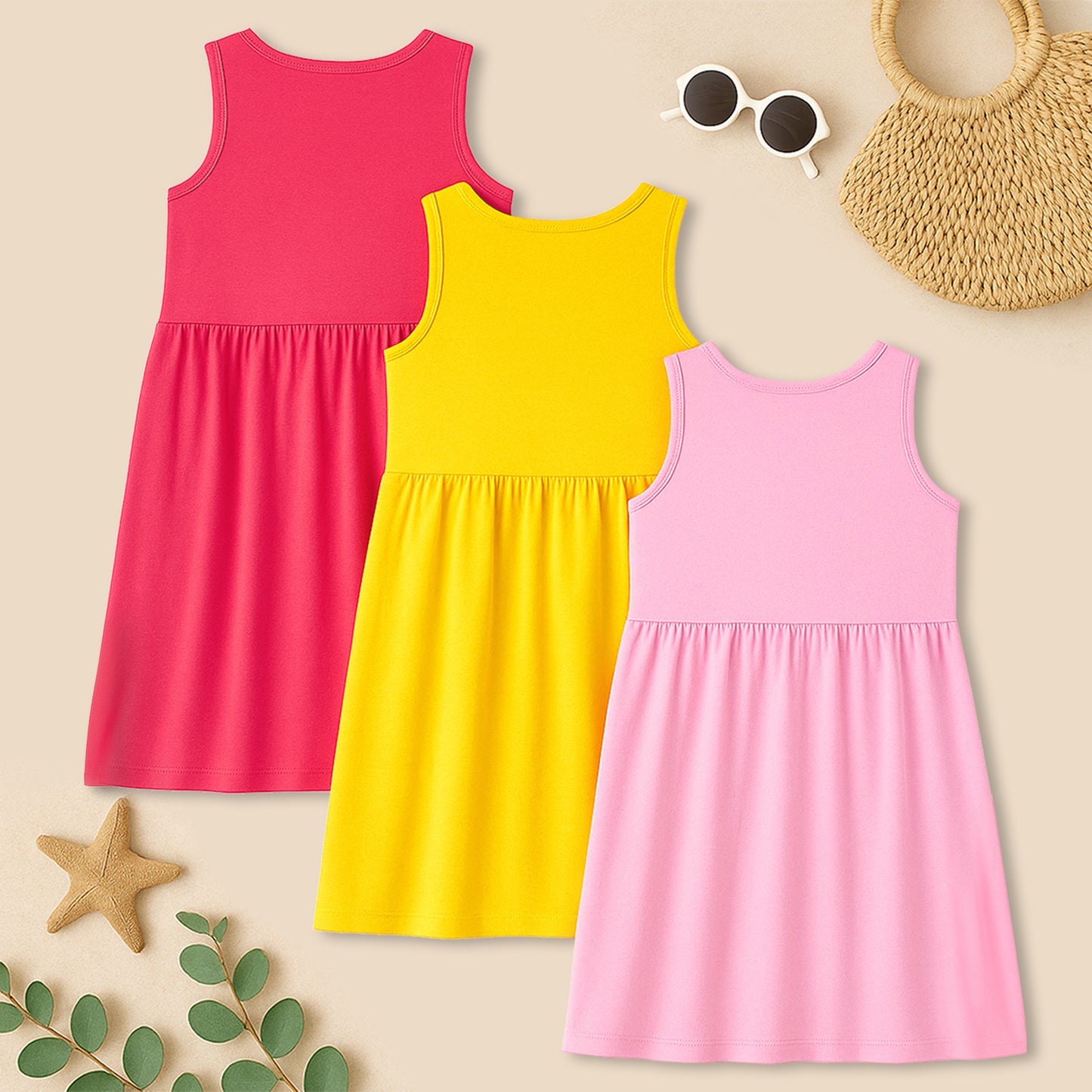 Kuchipoo Girls Regular Fit Sleeveless Dress