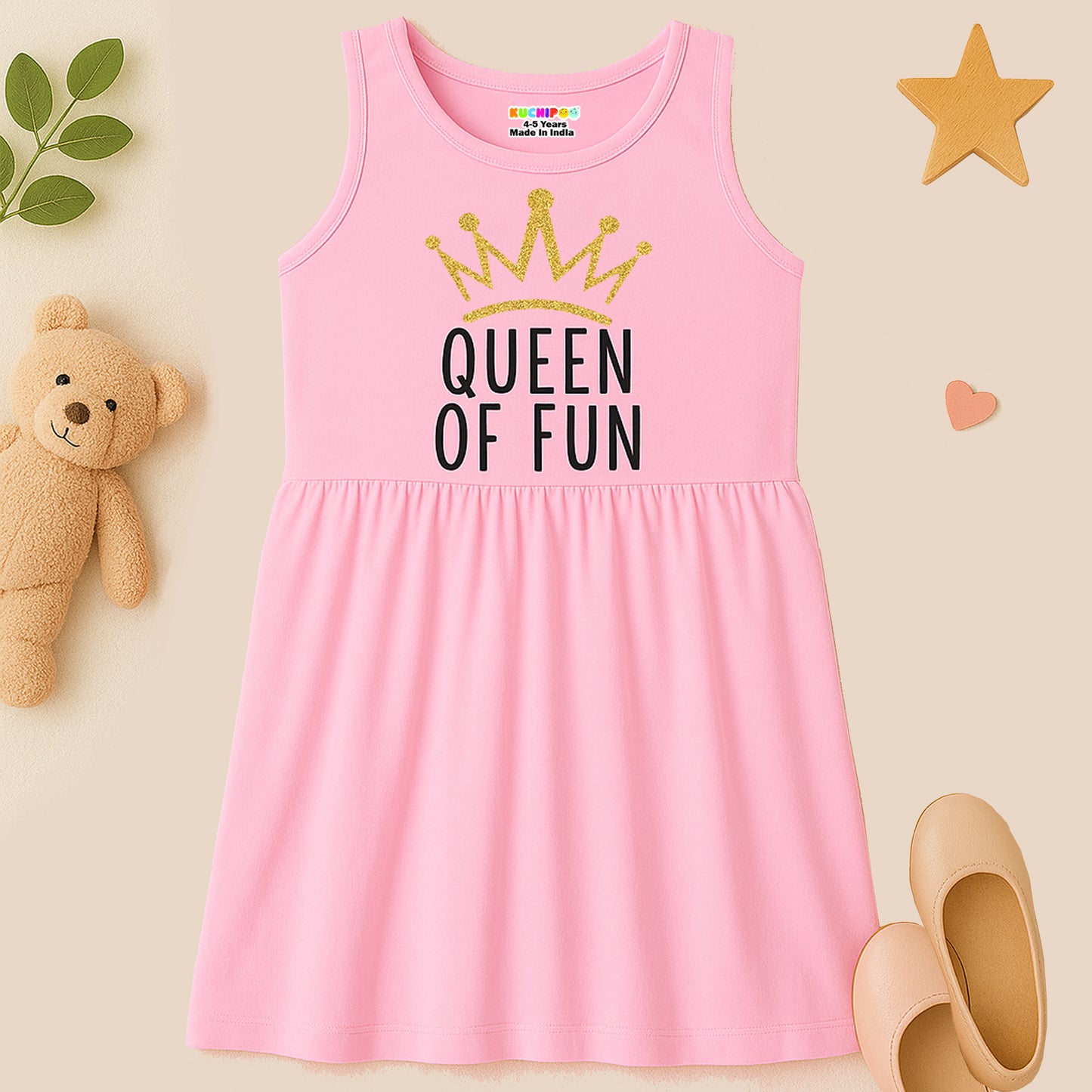 Kuchipoo Girls Regular Fit Sleeveless Dress