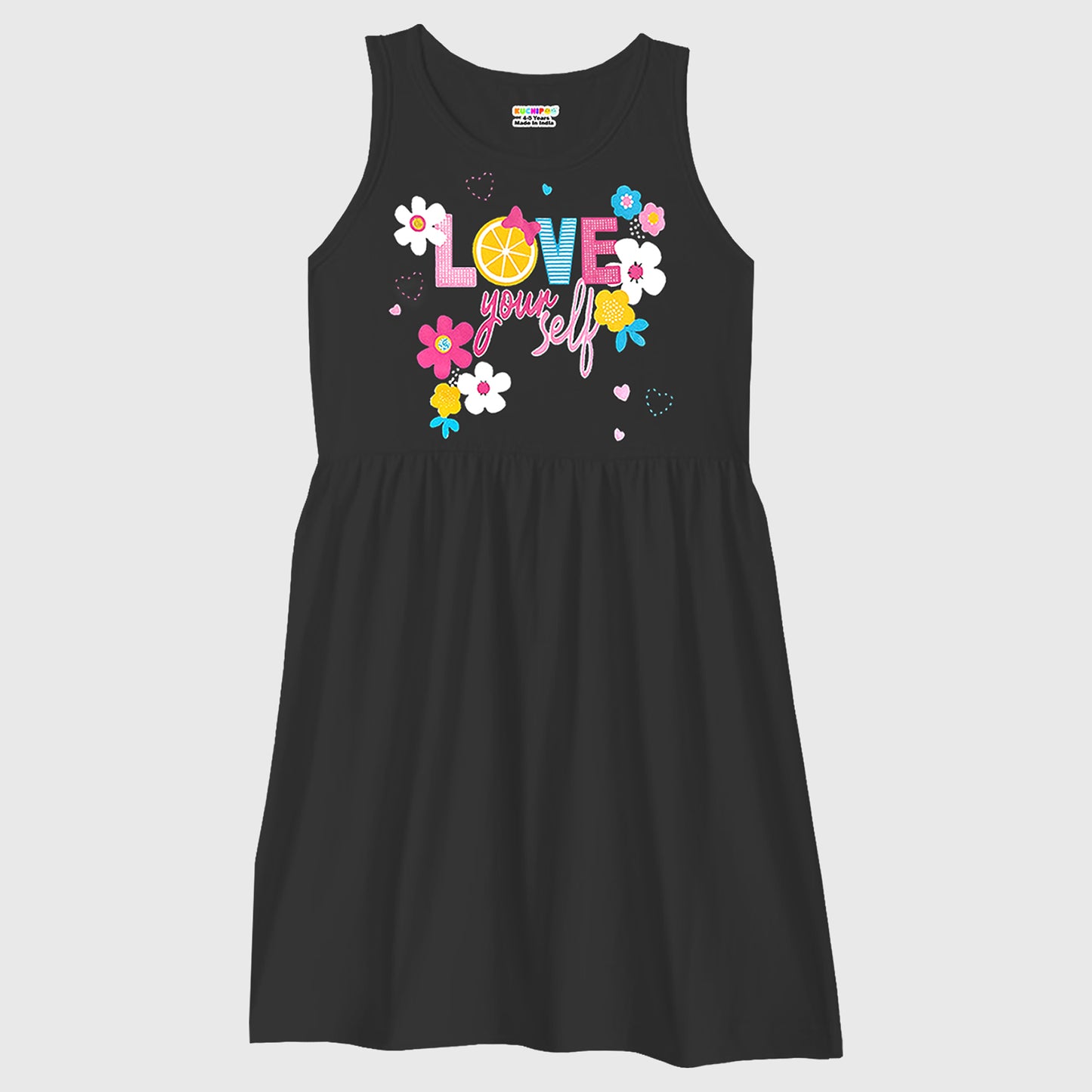 Kuchipoo Girls Regular Fit Sleeveless Dress