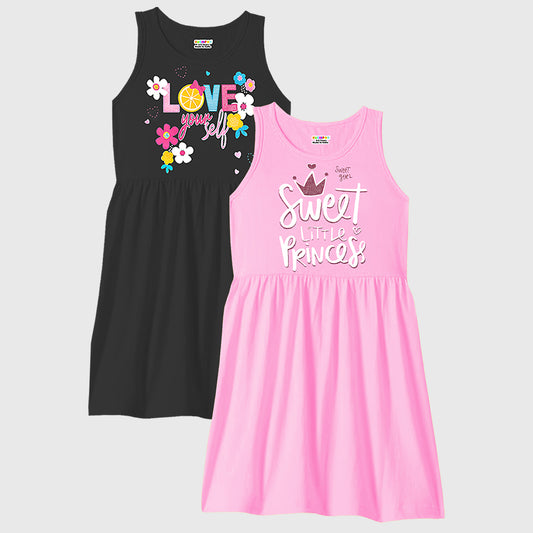 Kuchipoo Girls Regular Fit Sleeveless Dress