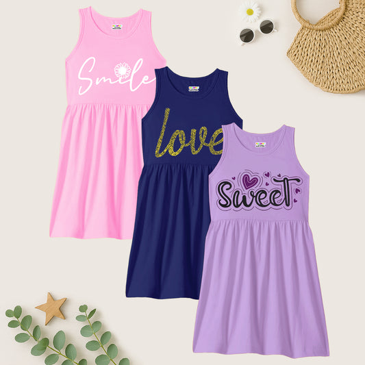 Kuchipoo Girls Regular Fit Sleeveless Dress