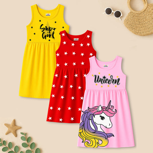 Kuchipoo Girls Regular Fit Sleeveless Dress