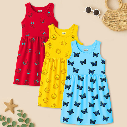 Kuchipoo Girls Regular Fit Sleeveless Dress