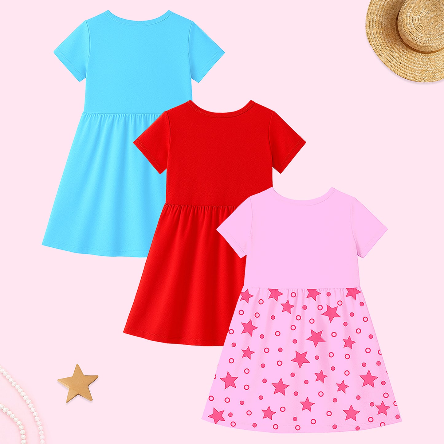 Kuchipoo Girls Regular Fit Cotton Frocks