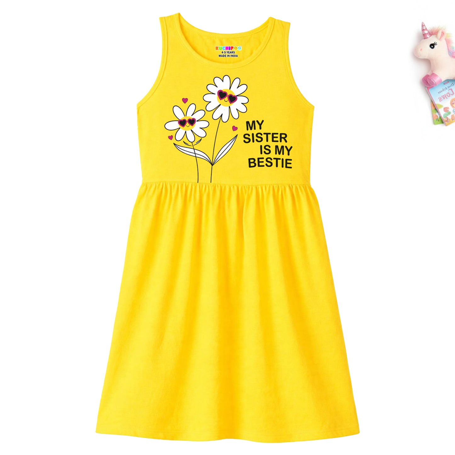 Kuchipoo Girls Regular Fit Cotton Frocks - Pack of 3
