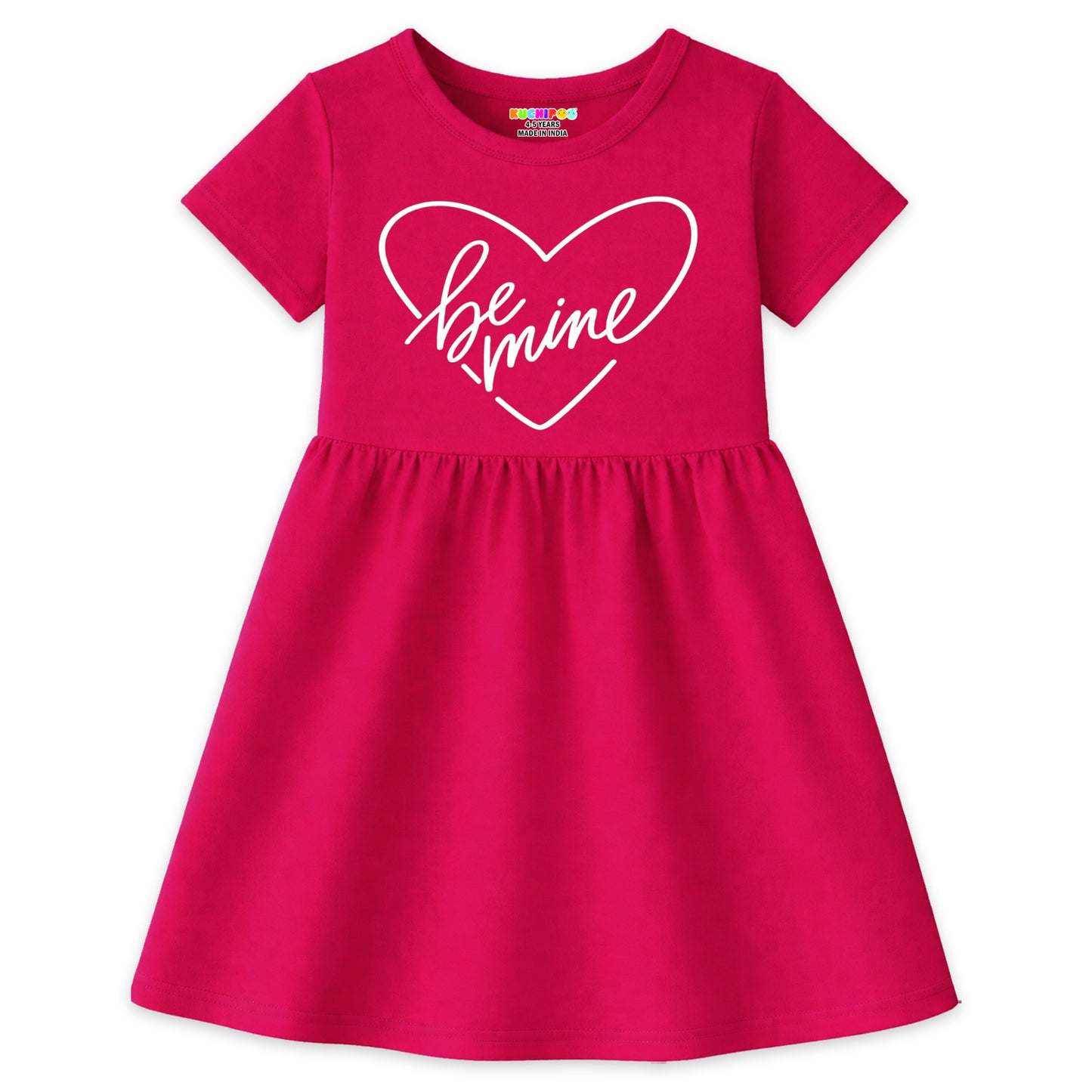 Kuchipoo Girls Cotton Printed Fit & Flare Dress | Casual Everyday Wear Frock for Girls | Soft & Comfortable Summer Outfit | Multicolor | Pack of 3