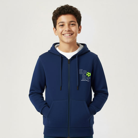 Kuchipoo Boys Zipper Hoodie with Front Pocket