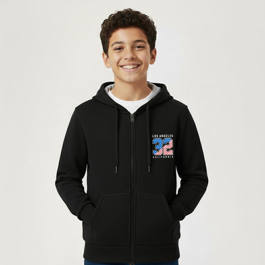 Kuchipoo Boys Zipper Hoodie with Front Pocket