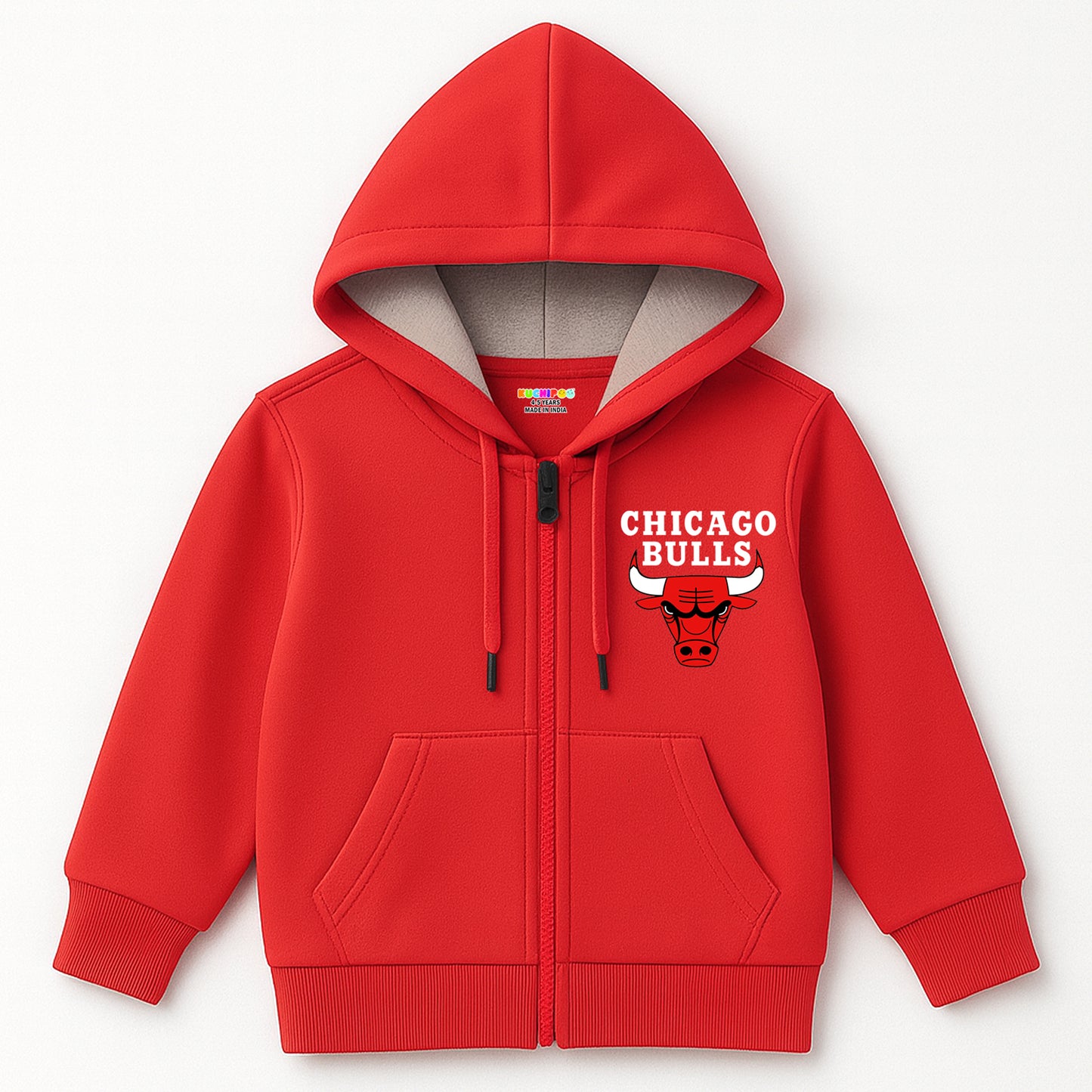 Kuchipoo Boys Zipper Hoodie with Front Pocket
