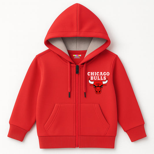 Kuchipoo Boys Zipper Hoodie with Front Pocket