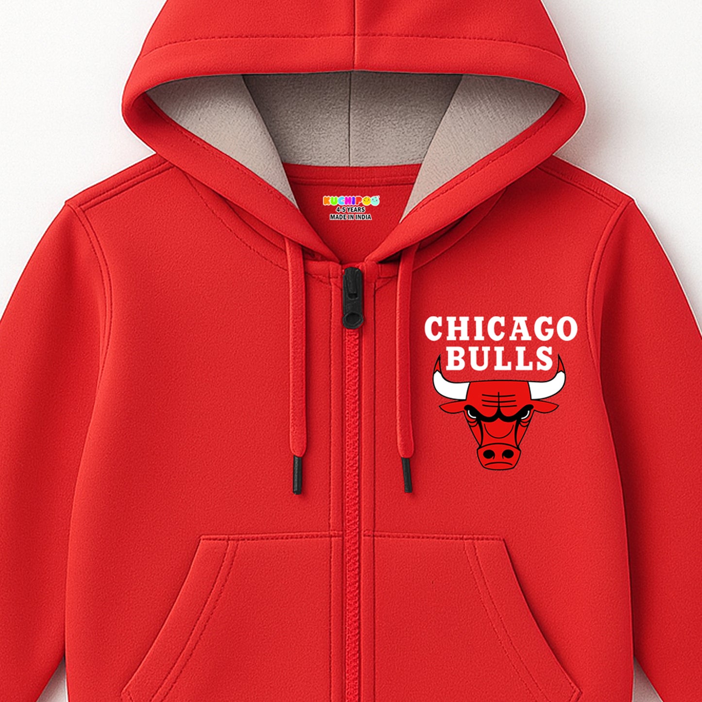 Kuchipoo Boys Zipper Hoodie with Front Pocket