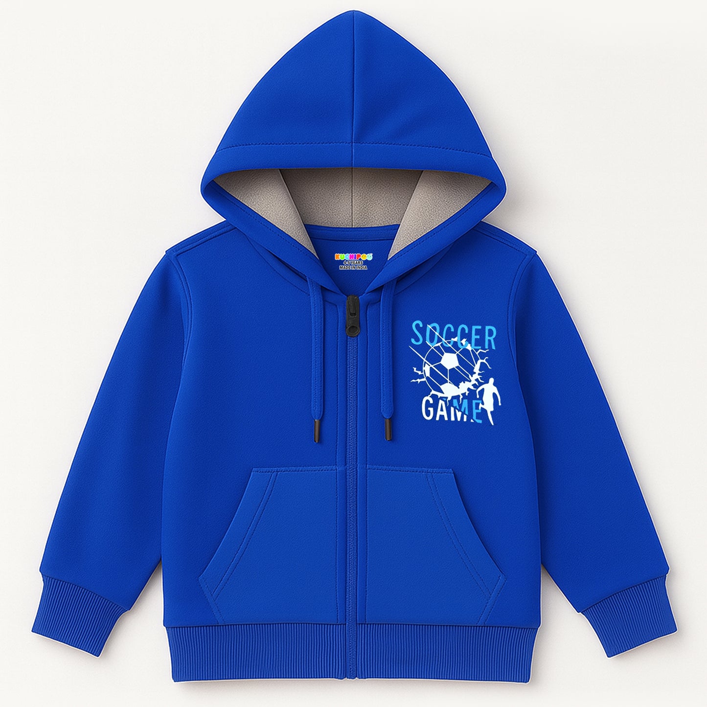 Kuchipoo Boys Zipper Hoodie with Front Pocket
