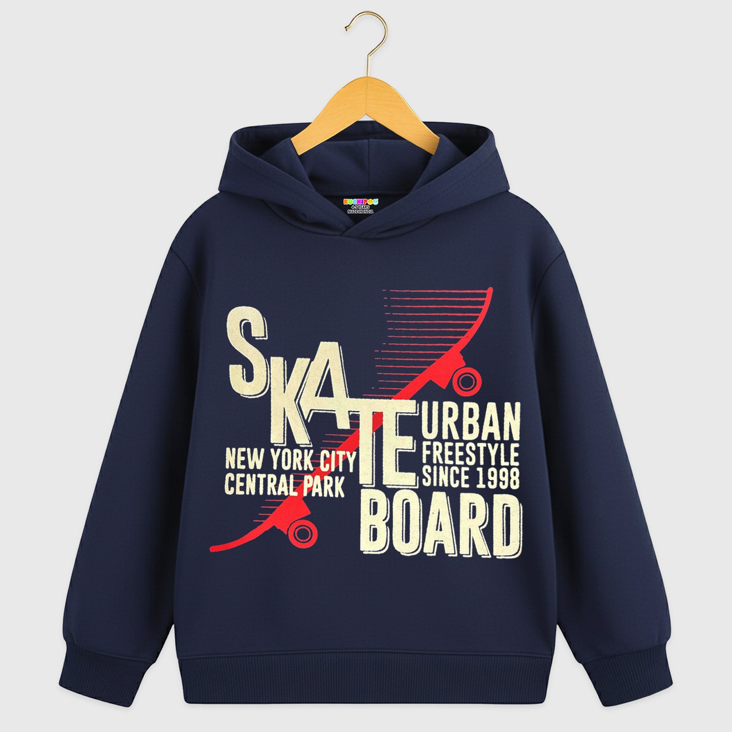 Kuchipoo Boys Regular Fit Winterwear Hoodie.