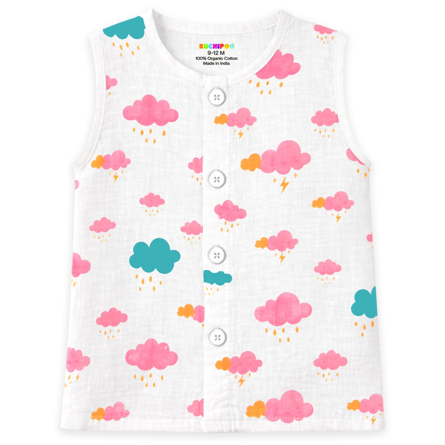 Kuchipoo Newborn Baby Unisex Jhabla | 100% Cotton Muslin | Soft & Cozy Summer Wear for Boys & Girls | Pack of 5