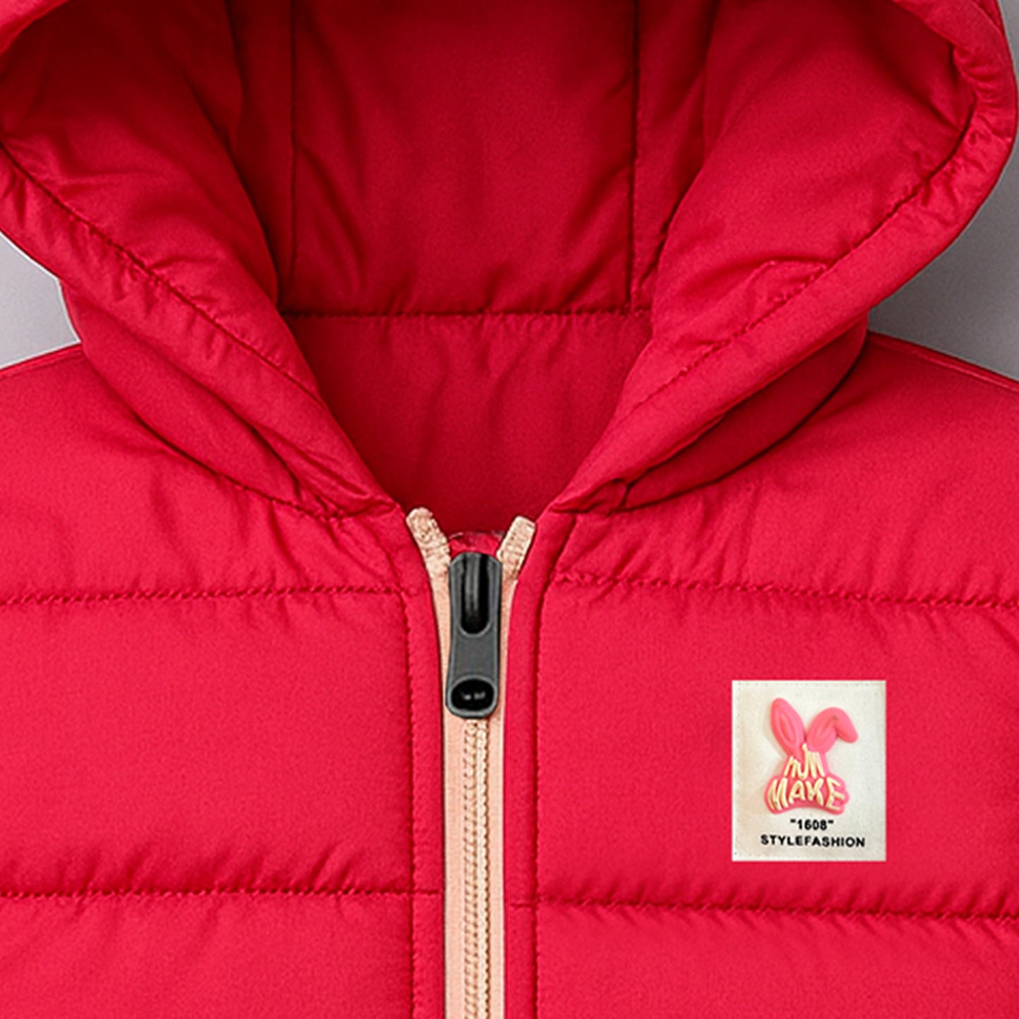 Kuchipoo Girls Winter Puffer Jacket with Hood and front Pocket