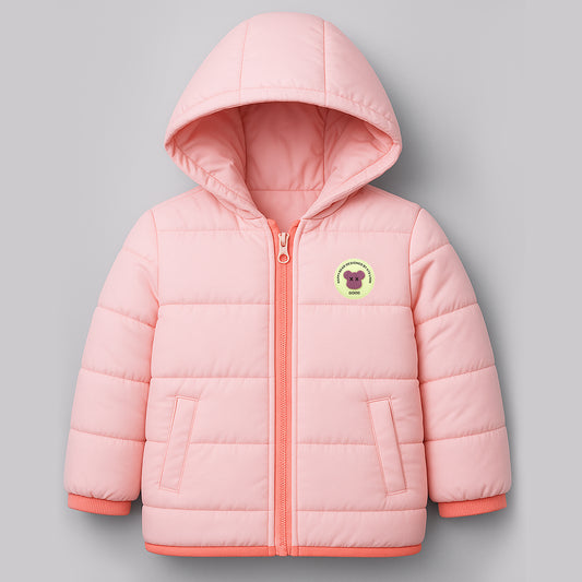 Kuchipoo Girls Winter Puffer Jacket with Hood and front Pocket