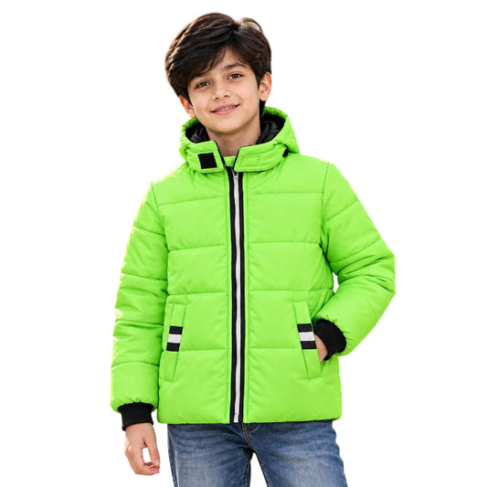 Kuchipoo Boys Winter Puffer Jacket with Hood and front Pocket