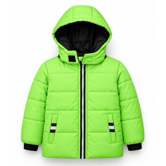 Kuchipoo Boys Winter Puffer Jacket with Hood and front Pocket