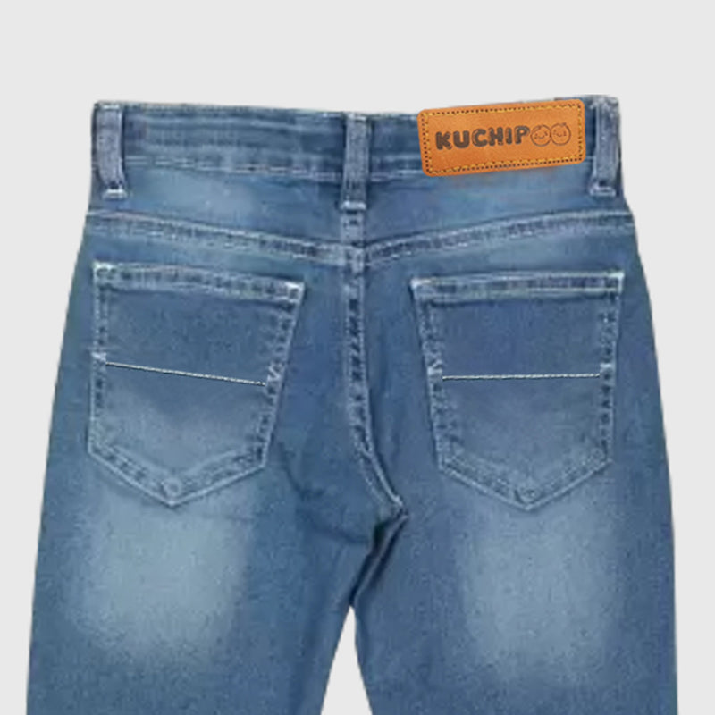 Kuchipoo Boys and Girls Regular Fit Denim Jeans