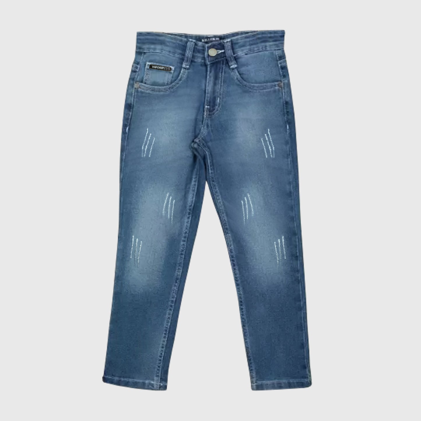 Kuchipoo Boys and Girls Regular Fit Denim Jeans