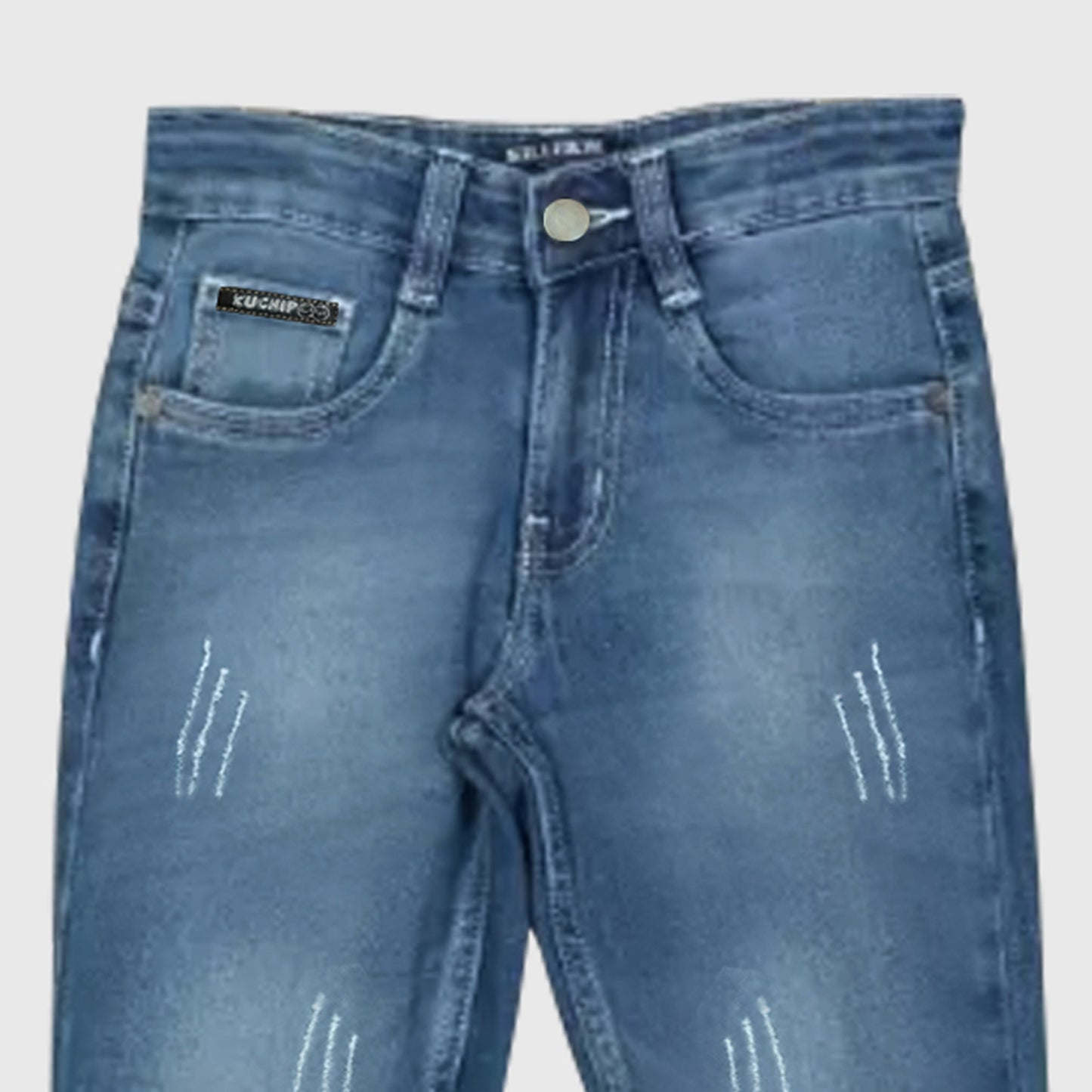 Kuchipoo Boys and Girls Regular Fit Denim Jeans