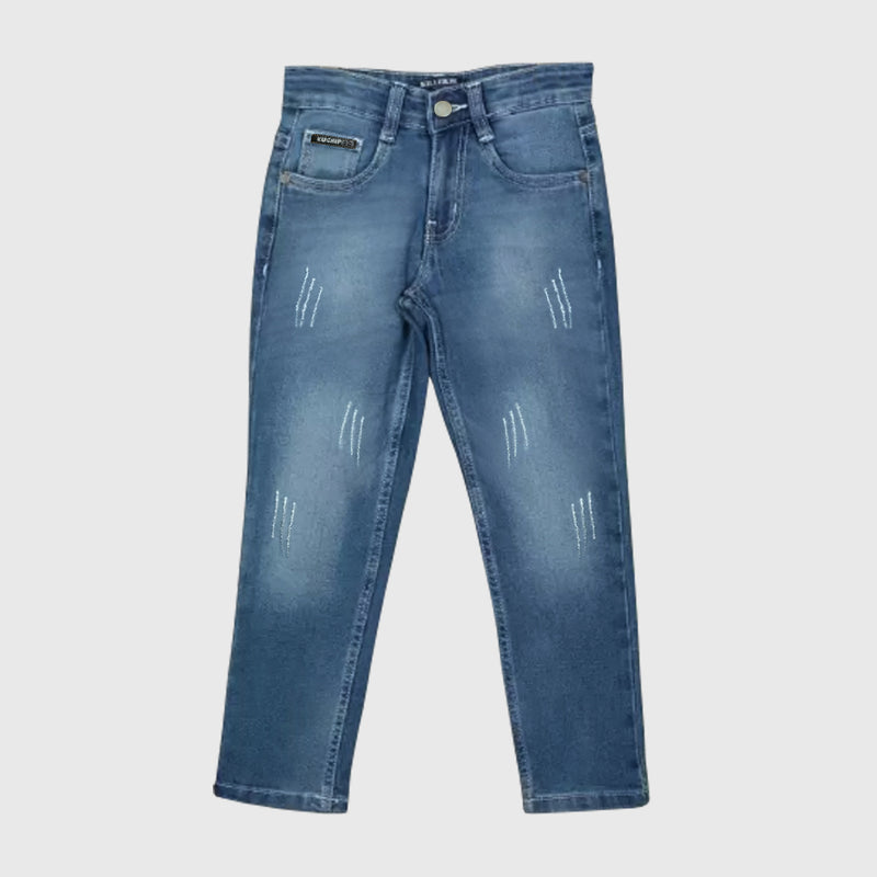 Kuchipoo Boys and Girls Regular Fit Denim Jeans
