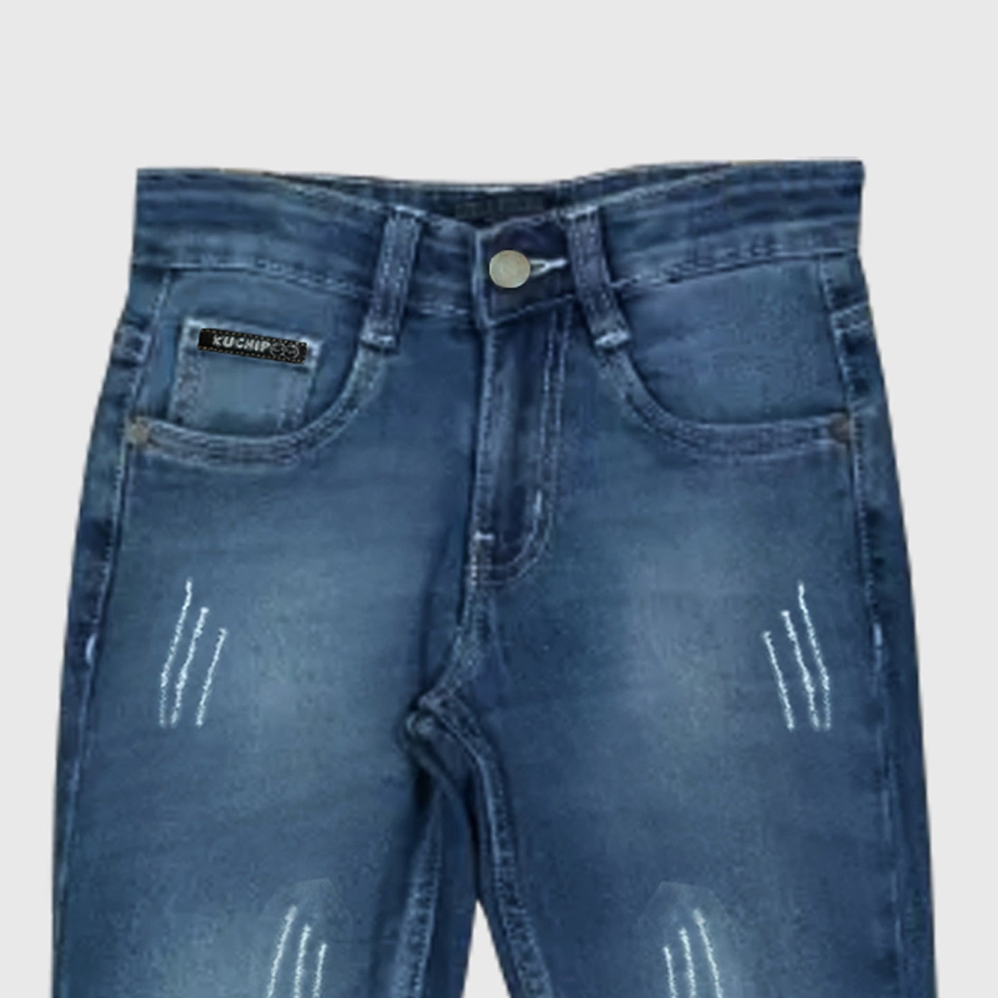 Kuchipoo Boys and Girls Regular Fit Denim Jeans