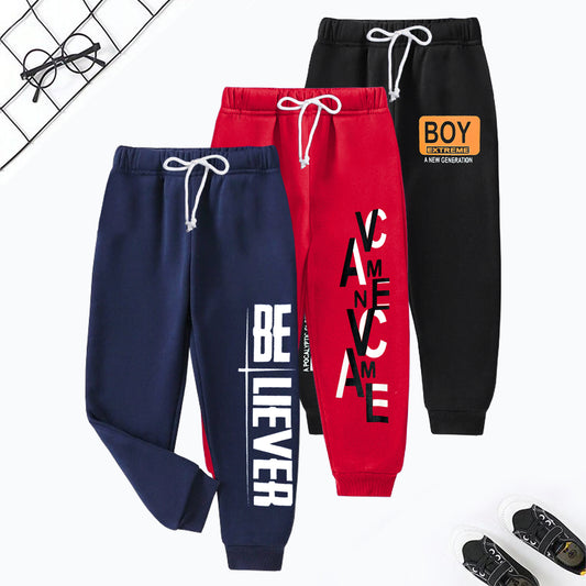 Kuchipoo Boys Regular Fit Track Pants - Pack of 3