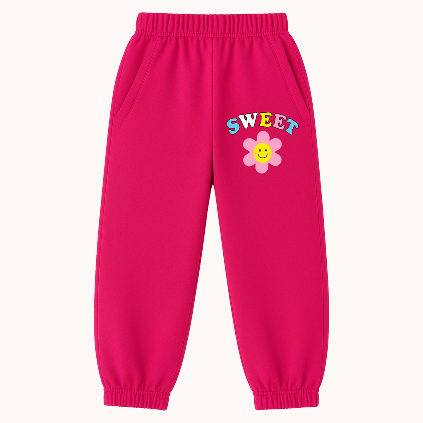 Kuchipoo Girls Regular Fit Track Pants with Pockets - Pack of 3