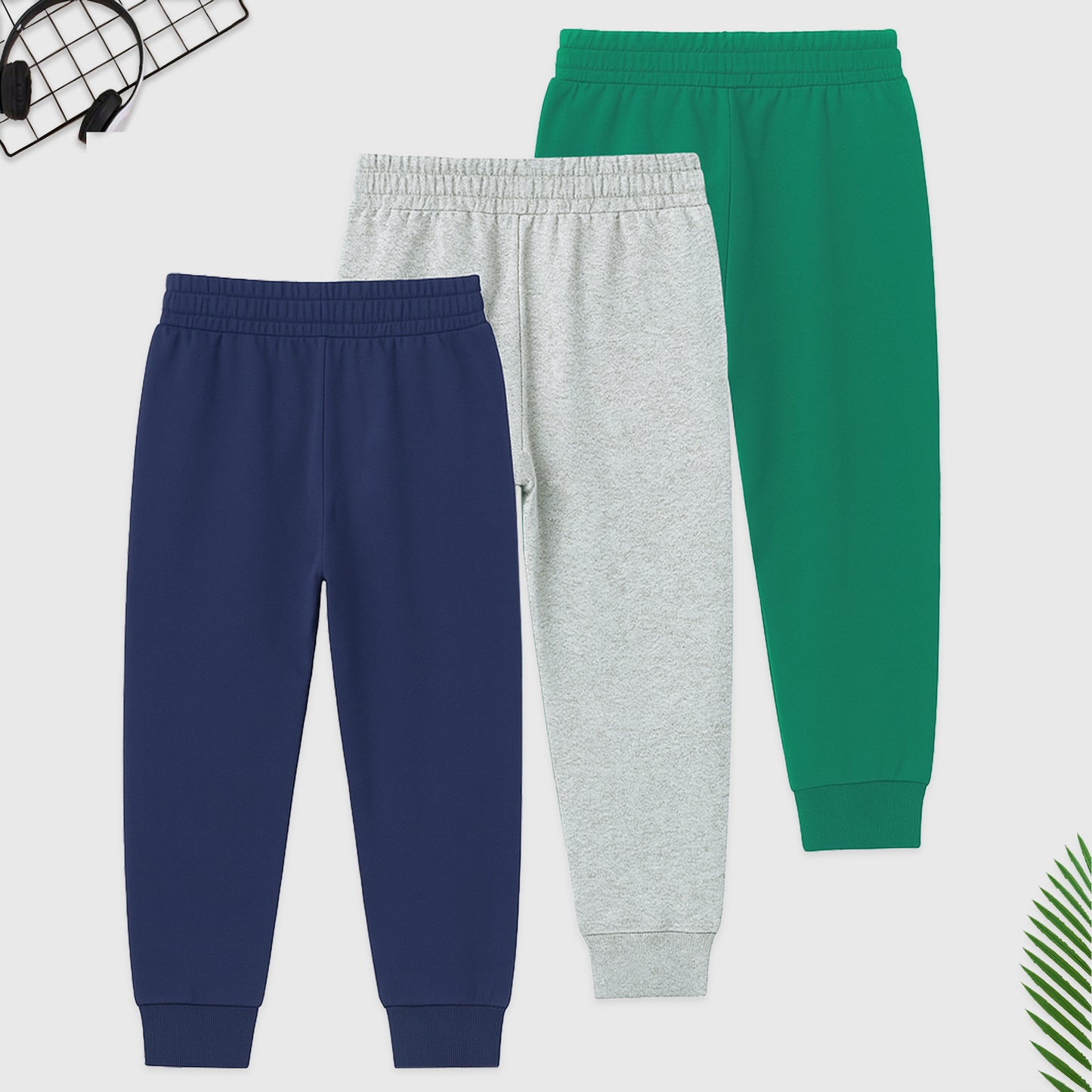 Kuchipoo Boys Regular Fit Track Pants - Pack of 3
