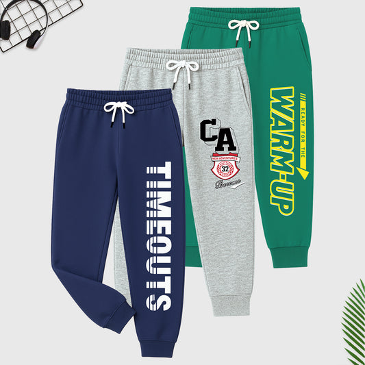 Kuchipoo Boys Regular Fit Track Pants - Pack of 3