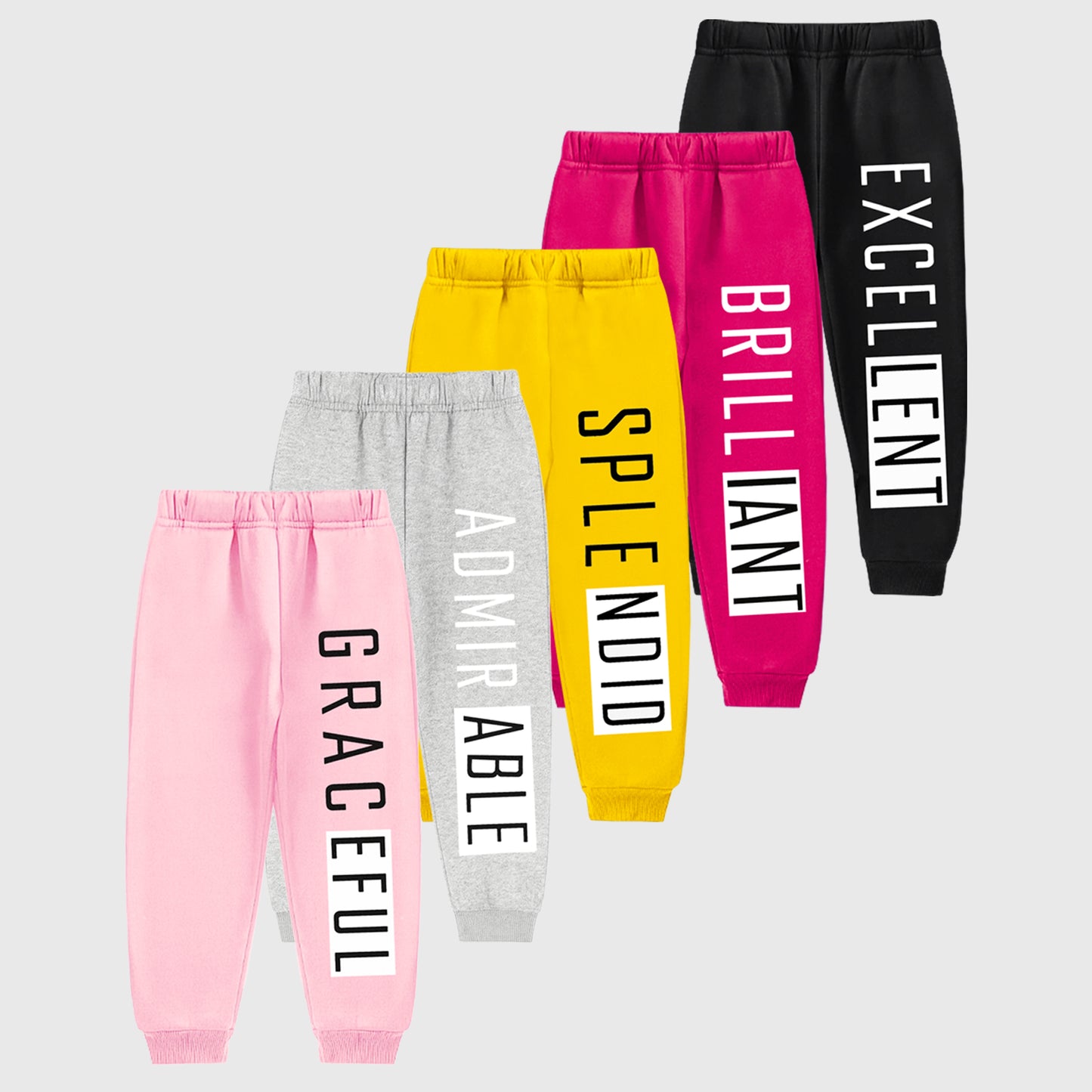 Kuchipoo Girls Trackpants Joggers - Pack of 5