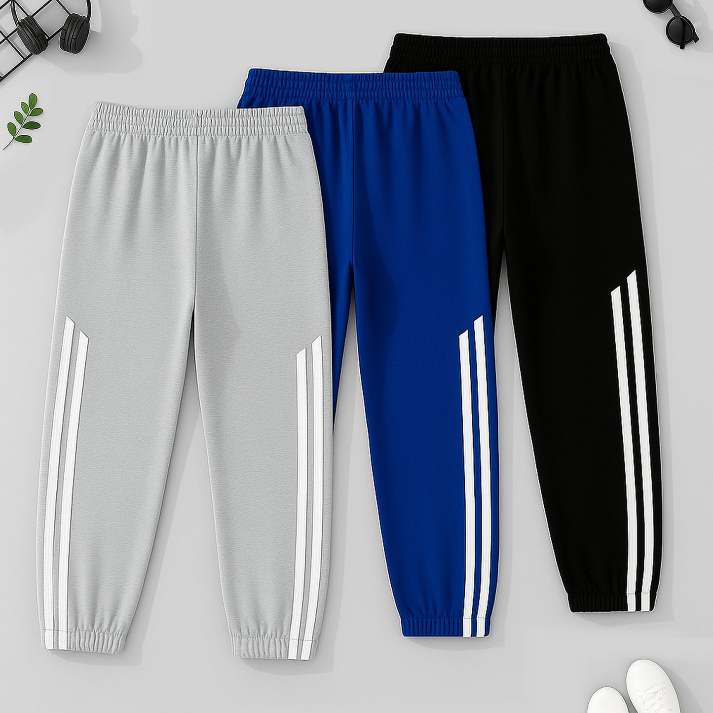 Kuchipoo Boys Regular Fit Track Pants - Pack of 3