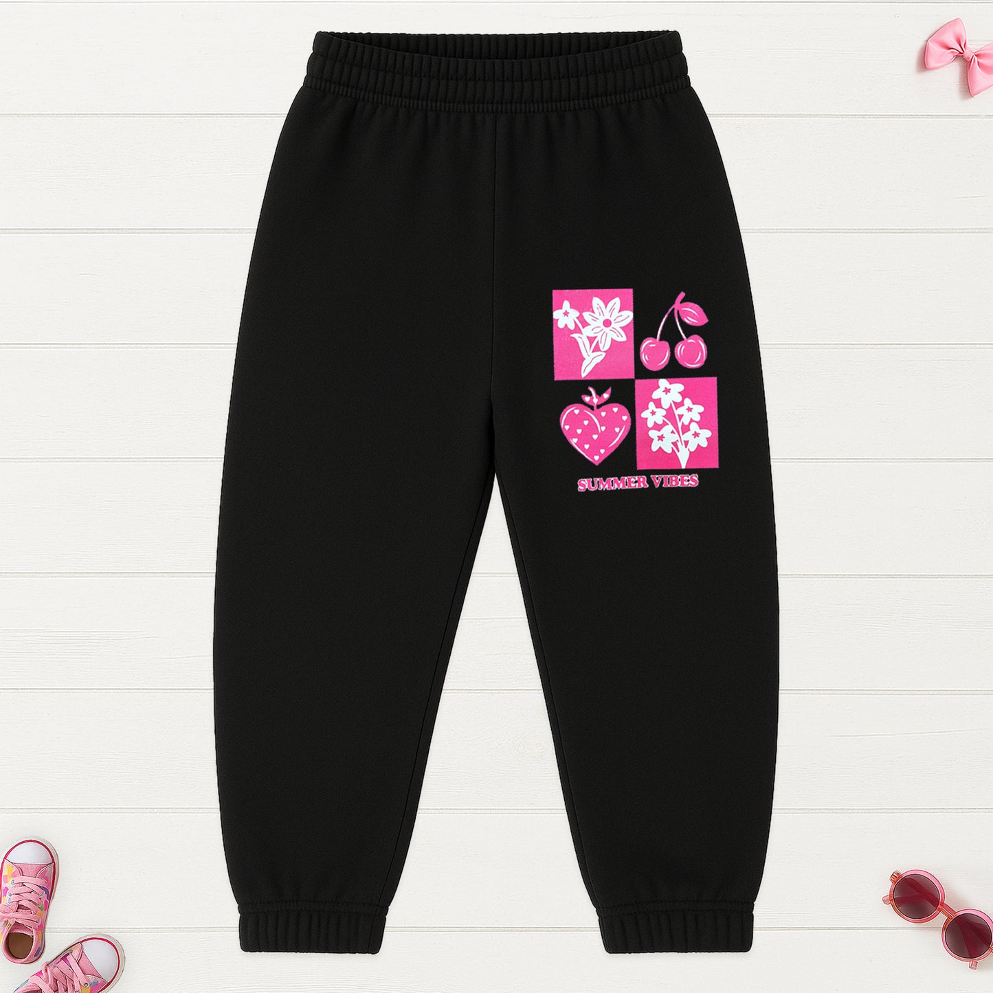 Kuchipoo Girls Pyjamas Joggers Set-Pack of 3