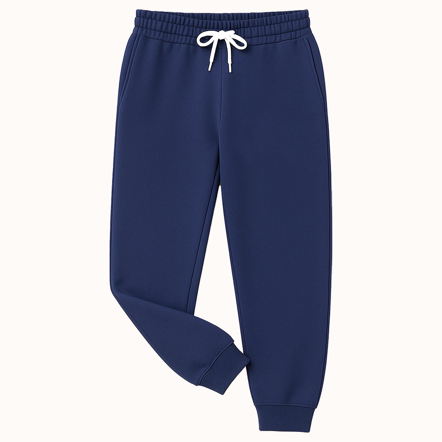 Kuchipoo Boys Solid Joggers | Elastic Waist Track Pants with Drawstring | Navy, Grey & Black - Pack of 3