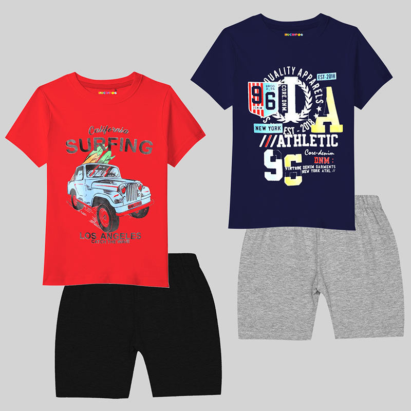 KUCHIPOO BOYS HALF SLEEVES T-SHIRTS AND SHORTS SET