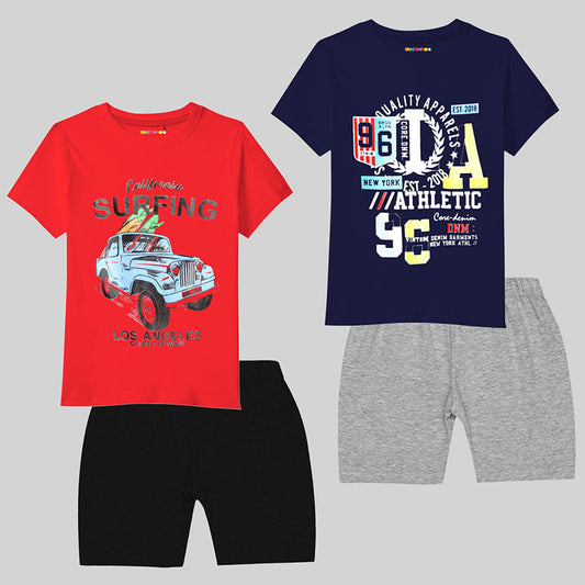 KUCHIPOO BOYS HALF SLEEVES T-SHIRTS AND SHORTS SET