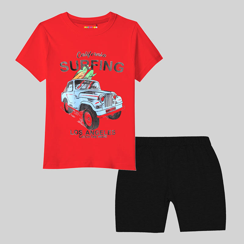 KUCHIPOO BOYS HALF SLEEVES T-SHIRTS AND SHORTS SET