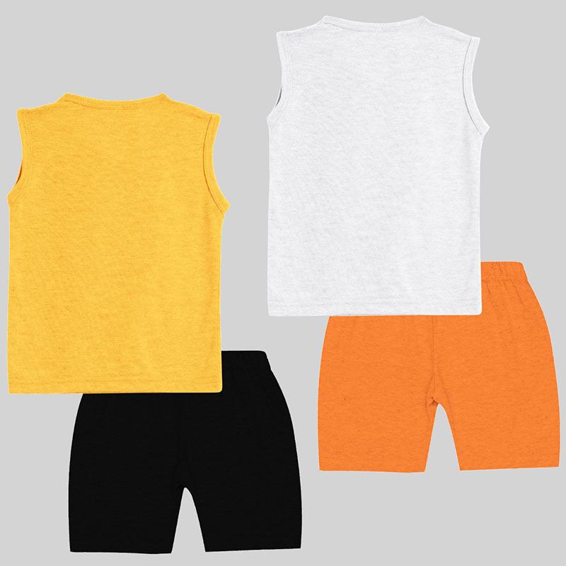KUCHIPOO BOYS SLEEVELESS T-SHIRTS AND SHORTS SET
