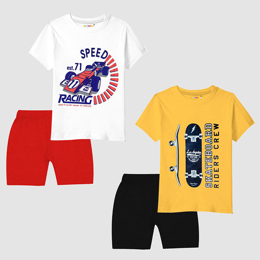 KUCHIPOO BOYS HALF SLEEVES T-SHIRTS AND SHORTS SET
