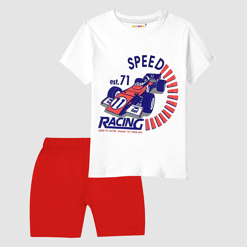 KUCHIPOO BOYS HALF SLEEVES T-SHIRTS AND SHORTS SET