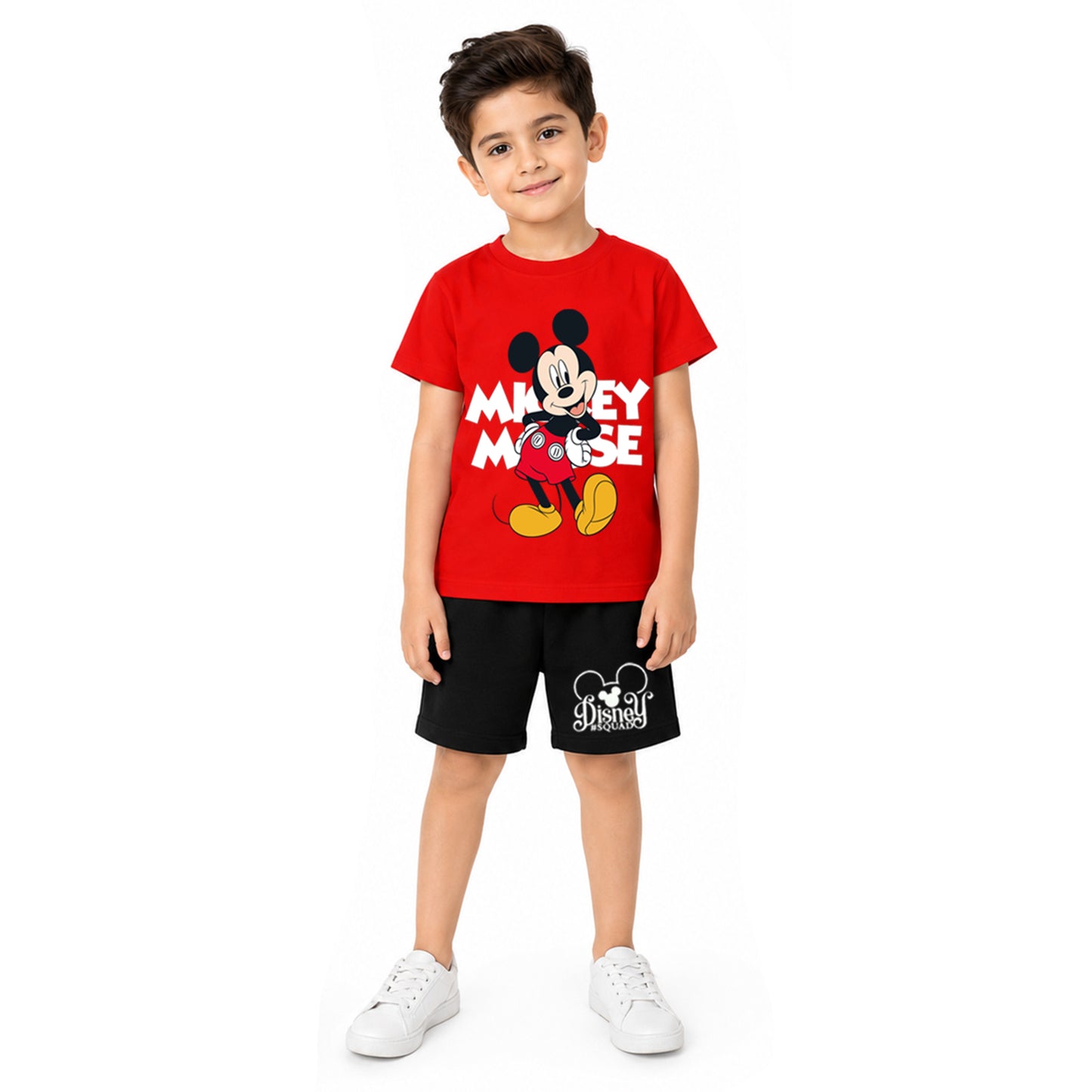 KUCHIPOO Â© DISNEY BOYS HALF SLEEVES T-SHIRTS AND SHORTS SET